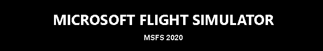 Textfeld: MICROSOFT FLIGHT SIMULATORMSFS 2020